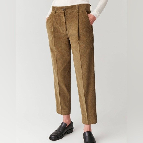 COS Pants - New COS Pleated Cotton Corduroy Trousers